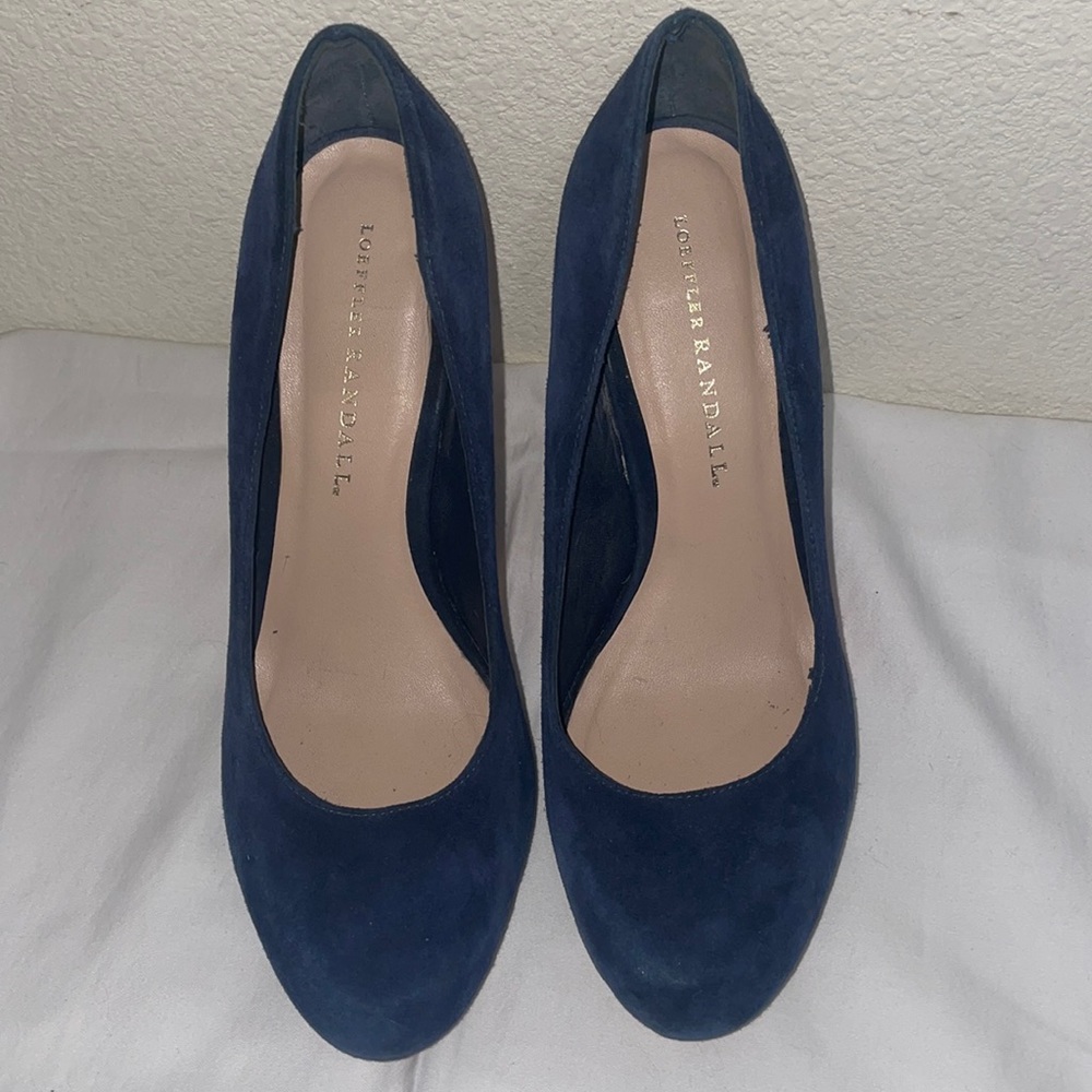 Blue Suede Loeffler Randall heels size 8.5B